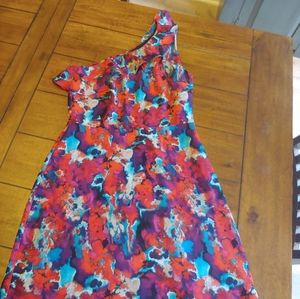 Colorful One Shoulder Dress!